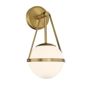 Modern Minimalist Gold LED Wall <b>Sconce</b> Frosted Glass Indoor Corridor Aisle Lamp for Living Room or Bedroom Bedside - Product Image 2