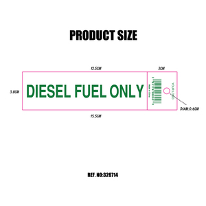 10 unids/set pegatina de camión solo combustible diésel calcomanía autoadhesiva para tanque de camión de coche - Product Image 2