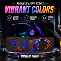 Éclairage d'ambiance universel pour voiture Symphony, bandes LED RGB en acrylique pour l'intérieur, 12V, éclairage décoratif, télécommande via application, modèle 8008801 OE