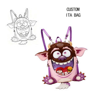 Custom Animal Shape <span class=keywords><strong>School</strong></span> Ita Bag Clear Pvc Ita Mochila con pines Display PU Leather Itabag - Product Image 3