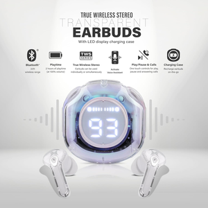 หูฟังไร้สาย Transparent Air39 Tws รุ่นคริสตัลมินิ บลูทูธ 5.3 สำหรับเล่นเกมส์ แบบใส่ในหู - Product Image 2