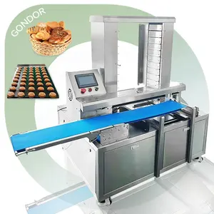Automatic Bread Dumpling Egg Dough Mooncake Stamping Horizontal Pan Tray Biscuit Aligning Arrange Machine