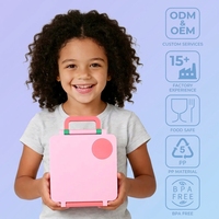 Ensemble de boîtes à lunch bento pour enfants avec gobelet à soupe en acier inoxydable, sans BPA, compatible micro-ondes, conteneur alimentaire portable pour étudiants