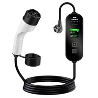 Station de recharge portable pour véhicules électriques 3,5 kW Type 2 16A avec protection étanche IP55 et écran – Chargeur de voiture électrique de niveau 2