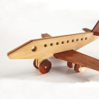 Jouets en bois pour enfants, modèle d'avion de passagers, kit de matériaux pour l'assemblage d'un avion en bois massif, jouet DIY