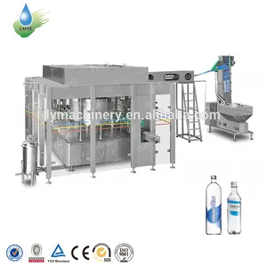 Equipo de producción de agua mineral de fábrica, línea completa de llenado y embalaje de agua