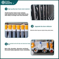 Porte coulissante électrique télescopique Hengbo au design minimaliste moderne pour usine, école, communauté, avec télécommande automatique sans rail