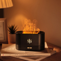 Diffuseur d'huiles essentielles intelligent portable de 200 ml, humidificateur d'air ultrasonique, flamme simulée, aromathérapie, plastique pour la maison
