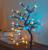 Mengjiqixiang — arbre LED artificiel avec fleur de cerisier, décoration de noël, pour bureau/chambre à coucher