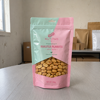 Sachet Doypack Personnalisé Mat Imprimé Qualité Alimentaire Refermable avec Fenêtre pour Arachides, Noix et Snacks – Pochette Autoportante – Vente Directe Usine