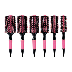 Brosse à cheveux ronde professionnelle 6 tailles avec logo personnalisé, en aluminium rose résistant à la chaleur, à poils de sanglier et queue de <span class=keywords><strong>rat</strong></span>, pour séchage au sèche-cheveux en salon - Product Image 3