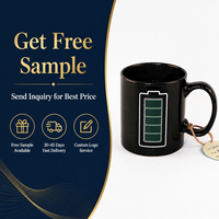 Vente en gros de tasse à changement de couleur magique en céramique de 11oz sensible à la chaleur impression par sublimation photo tasses à lait faites à la main de conception simple