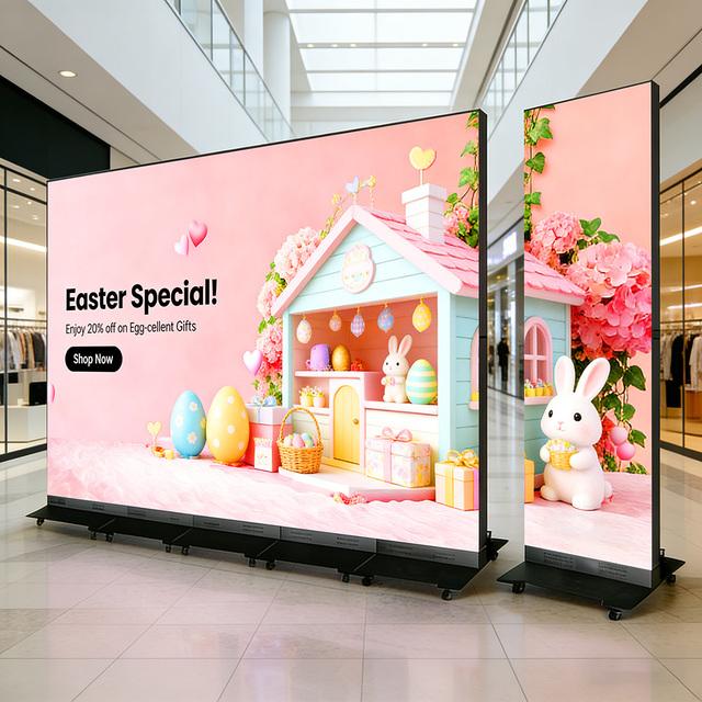 Indoor/outdoor Portable Double-sided Foldable Led Wall Tv Digital Led Poster Display Screen for Advertising