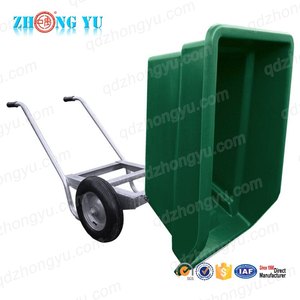 Carrello per Mangimi in Plastica da 250L per Agricoltura, Giardino, Fattoria e Stalla, con 2 Ruote, in Vendita - Product Image 2
