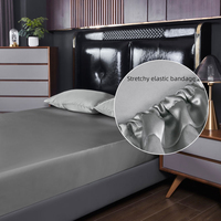 Housse de matelas en satin brillant de luxe, drap-housse doux au toucher frais pour chambre d'hôtes de mariage, approvisionnement en gros