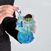 INS Butterfly Dudu Glass Summer Water Cup, Exquisite Home Cup, Wijnglas, Fruittheekopje