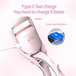 Chất Lượng Cao Xách Tay Điện Nước Nóng Lông Mi Curler type-C Có Thể Sạc Lại Mini Vẻ Đẹp Trang Điểm Công Cụ Lâu Dài Lash Nhựa - Product Image 3