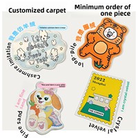 Alfombra Moderna Personalizada, Alfombra Comercial con Diseño de Dibujos Animados, Alfombra de Entrada para Dormitorio, Imitación de Cachemira, con Logotipo y Patrón de Anime
