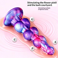Fernbedienbarer Vibrierender Silikon-Analplug mit Saugnapf Fantasy Multi-Knoten Perlen-Dildo Erwachsenen-Sexspielzeug für Paare