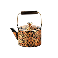 Théière ethnique florale haut de gamme FLEY du Xinjiang, en acier inoxydable, grande capacité, pour le thé de l'après-midi arabe du Ramadan