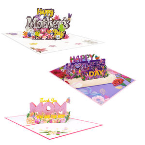 <span class=keywords><strong>Couronne</strong></span> heureuse fête des mères 3D Pop Up carte fleur cartes d'invitation pour merci maman fête des mères fête cadeau décor - Product Image 2