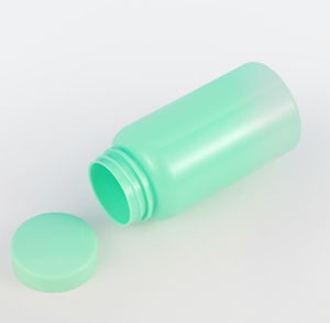 Flacone packer per pillole in PET colorato personalizzato da 150 cc con finitura collo 38-400 per capsule integratori polveri prodotto sanitario - Product Image 1