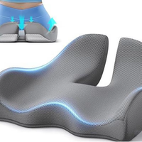 Nouvelle coussinette ergonomique pour chaise de bureau et de voiture avec mousse à mémoire de forme haute densité, base antidérapante, soulagement des douleurs sciatiques et du coccyx, coussin de siège