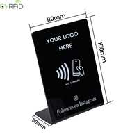 Acrylique imperméable suivez-nous sur Instagram support Nfc affichage Google Review supports de table Nfc