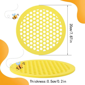 Isla Flotante para Pájaros, Comedero y Bebedero Flotante, Diseño de Panal de Abeja, Plástico, Portátil, para Jardín Exterior - Product Image 6