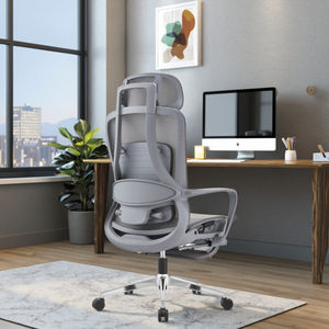 ग्रे एर्गोनोमिक लिफ्ट कुर्सी समायोज्य पु आधुनिक डिजाइन एल्यूमीनियम फुटरेस्ट प्लास्टिक पैरों को बढ़ाया गया आराम - Product Image 6