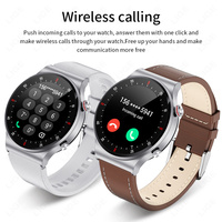 Reloj Inteligente LIGE BW0382 de Cuero Marrón para Hombre con NFC, Reproductor de Música, Contestar y Realizar Llamadas, Monitor de Actividad Física para Android e IOS