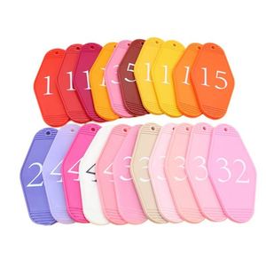 Design Custom Logo Keychain Vintage <b>Plastic</b> Junk Motel <b>Key</b> <b>Ring</b> with UV Printing Cartoon Anime Style - Product Image 1