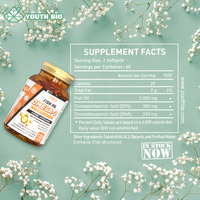 Huile de poisson 2000mg Anchois Oméga 3 EPA DHA Gélules enteriques pour favoriser l'équilibre interne des seniors actifs Prêt à expédier 120 gélules