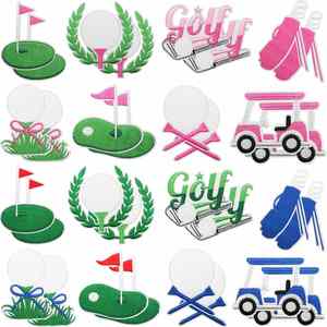 Golf Embroidery Nonwoven Felt Polyester Thread Cloth Patch <b>Iron</b>-On Sticker for Club Bag Computer Embroidery Label - Product Image 1