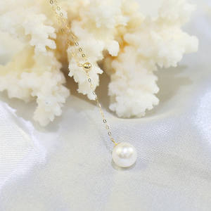 Feirun จี้น้ำจืด3A 8-8.5มม. ทองคำแท้<span class=keywords><strong>สี</strong></span>เหลือง18K - Product Image 2