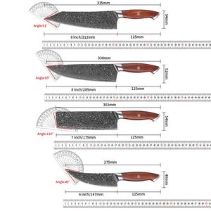 Ensemble de couteaux de cuisine de luxe de profession de vente directe d'usine ensemble de couteaux de boucher damas de désossage super pointu - Product Image 5