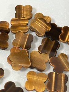Dong Shi <b>Gems</b> High Quality Factory Price Loose Tiger's Eye <b>Stone</b> Four Leaf Clover <b>Stone</b> - Product Image 5