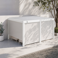 Pergola manuelle à lames orientables en aluminium étanche pour extérieur 3x3 3x4 4x6 pour toit urbain, ferme, pavillon, balcon