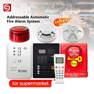 Venta al por mayor de fábrica 4 bucles paneles de control de alarma de incendio direccionables Panel a Panel sistema de alarma de red sistema de alarma de incendio - Product Image 1