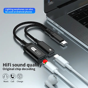 Nouvel adaptateur de prise audio Light-ing vers Type <span class=keywords><strong>C</strong></span> avec charge de type <span class=keywords><strong>C</strong></span> pour téléphone - Product Image 5