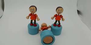 Marionnettes à main en bois pour enfants avec logo personnalisé, figurines de théâtre de marionnettes jouets fournies par l'usine - Product Image 2