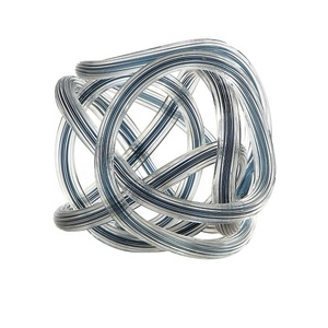 Decorazione per la Casa, Scultura in Vetro Artistico da 6 Pollici, Nodo Intrecciato Blu Scuro <span class=keywords><strong>e</strong></span> <span class=keywords><strong>Oro</strong></span>, Fermacarte in Vetro, Decorazione da Esposizione - Product Image 6