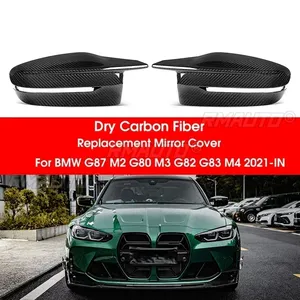 ฝาครอบกระจกมองข้างคาร์บอนไฟเบอร์แบบแห้ง รุ่น M Style สำหรับเปลี่ยนแทนฝาครอบเดิมของ BMW G87 M2 G80 M3 G82 G83 M4 ปี 2021-ปัจจุบัน รุ่นพวงมาลัยซ้าย - Product Image 1