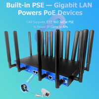 Routeur WIFI 6 CPE AX3000 5G OpenWrt 4 emplacements pour cartes SIM Antennes externes à gain élevé Routeur 5G personnalisé