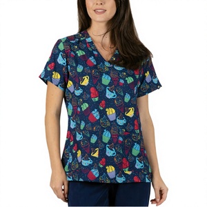 Latest Design Unisex Stylish Medical Scrubs Nursing Uniform Sets Knitted - Product Image 2