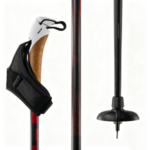 <span class=keywords><strong>Bastones</strong></span> de Esquí de Fibra de Carbono OEM Ultraligeros, Bastón Nórdico Alpino con Logotipo Personalizado y Empuñadura de Corcho para Jugadores Profesionales - Product Image 2