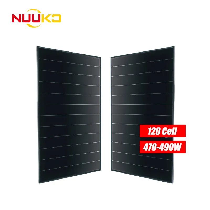 NUUKO सबसे अच्छा उच्चतम शक्ति Shingled 166mm श्रृंखला 470W-490W सौर पैनल बिक्री के लिए