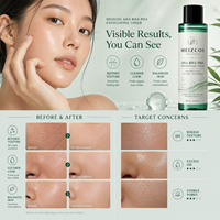 Tonique Exfoliant AHA BHA PHA 150ml à l'Acide Salicylique, à l'Huile d'Arbre à Thé et à la Niacinamide, Affinant les Pores et Clarifiant, Marque Privée OEM ODM