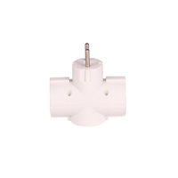Adaptateur de voyage HAOYONG Plug Pro 16A SDK, prise Schuko, 3 prises, blanc, conducteur en cuivre pur, protection IP20