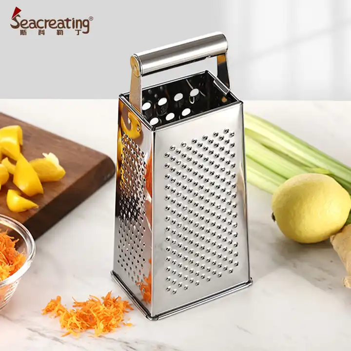 4-Sided Stainless Steel Large 84 Inch Box Grater Potatoes Carrots